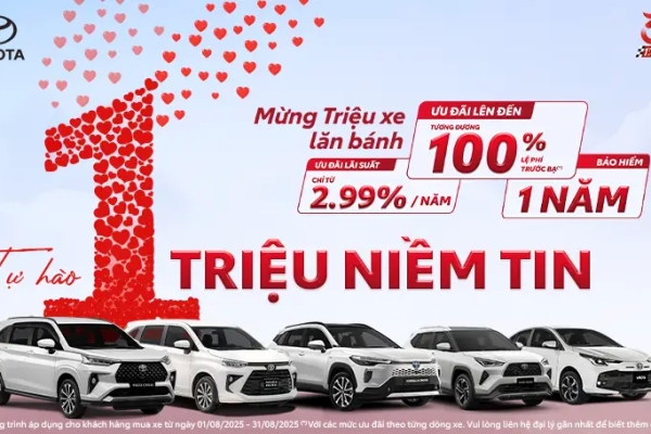 Toyota Việt Nam khuyến mại hấp dẫn trong tháng 8